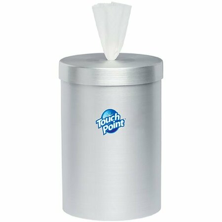 TOUCH POINT WIPES TP Counter Dispenser for Disposable Wipes - Stainless Steel, Skid Resistant, Holds up to 400 Wipes C9SSJR